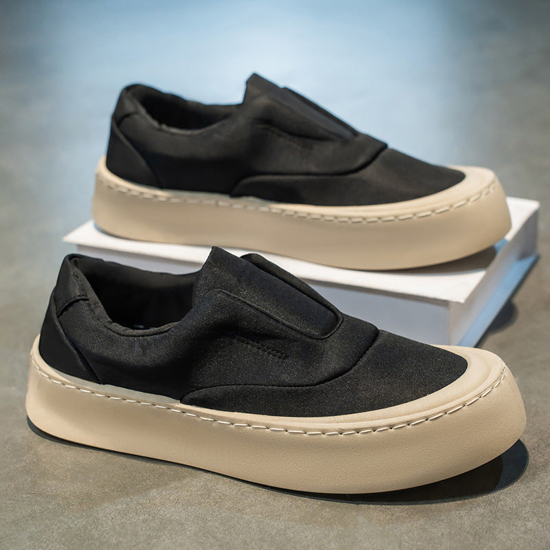 Canvas men's shoes 2025 winter new anti-slip thick sole breathable lightweight slip-on sneakers men's athletic shoes