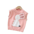 spring/autumn new cartoon baby girl vest knitted cardigan girls' sweater vest