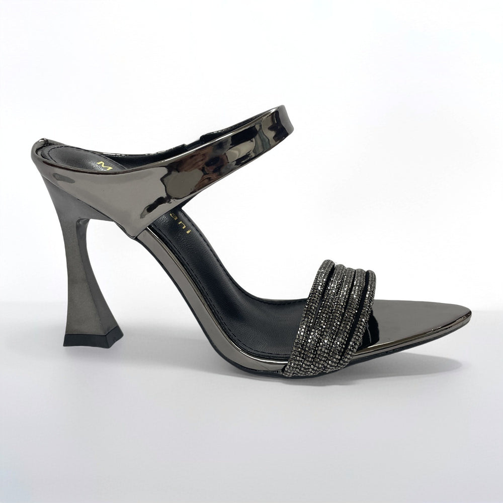 2026 summer new european and american style stiletto heel open toe pu leather high heel mules - women's fashionable outdoor half slippers
