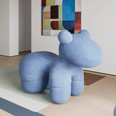 Popular seat pony chair kids animal lazy sofa chair velvet shaped cotton animal rocking chair pony chair