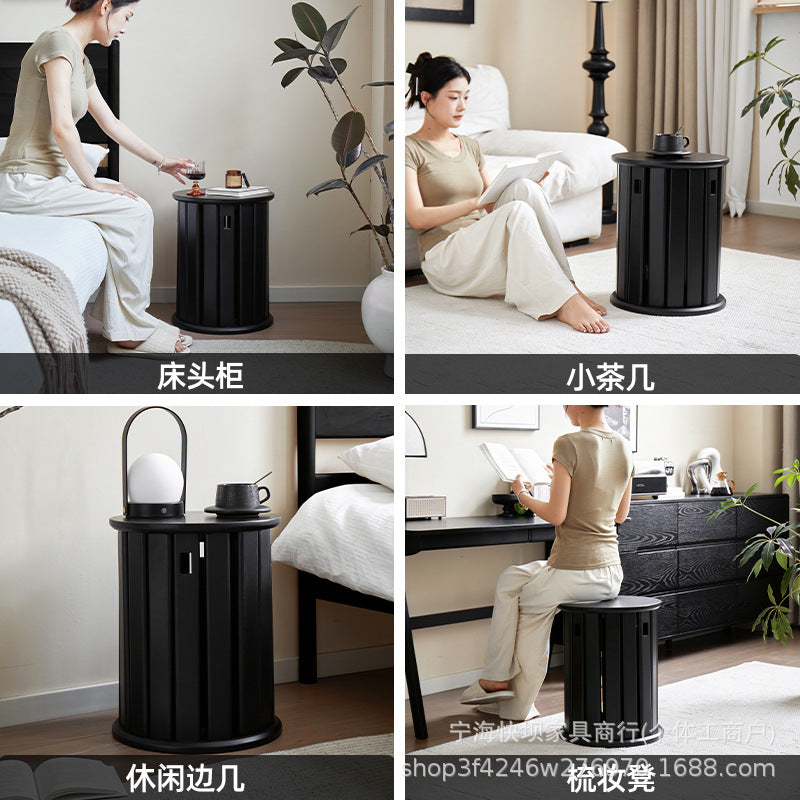 For home stool stackable solid wood jenga new chinoiserie low stool living room dining room coffee table universal wheel small stool