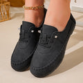 Export  new arrivalflats cross-border plus size soft bottom hand-stitched casual women's slip-on loafers wholesale