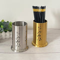 Gold stainless steel chopstick holder - thickened, creative hollow pattern, chopstick cage, kitchen utensil, korean style, multi-purpose