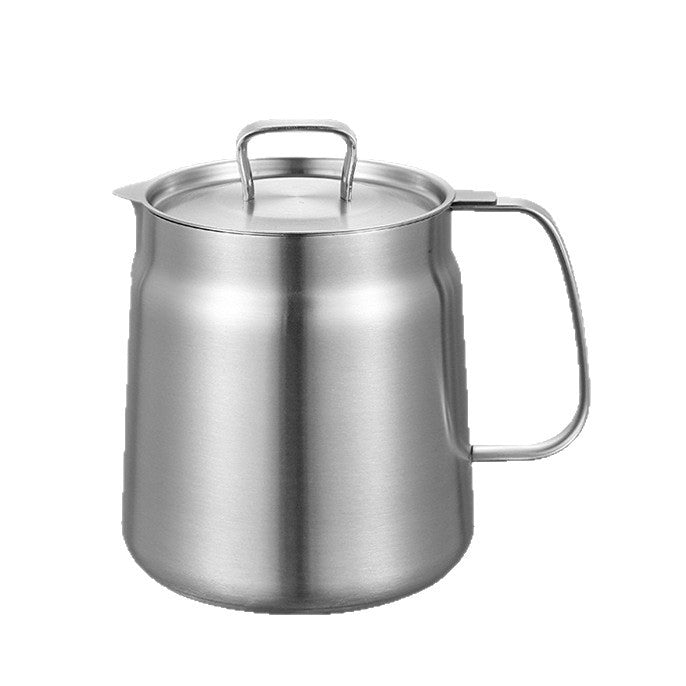 304 stainless steel uncoated multi-purpose pot with strainer, oil skimmer, kitchen lard container, small fryer - customizable