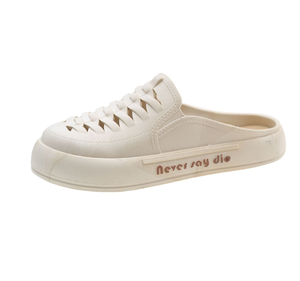 2024new arrivalsummerfashioncut outcasual baotou lazy slippers popularins outdoor beach one-line women's shoes