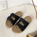 new birkenstock-style women's sandals - summer outdoor wear, double strap, velcro closure, fashionable, non-slip beach slides - women's export model