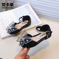 Kids' closed-toe princess sandals:  new girls' fashion bowknot princess shoes for students' performances and dance