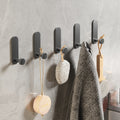 Gun gray punch-free hook, strong adhesive bathroom wall bathroom towel load-bearing adhesive hook, entrance door back hook