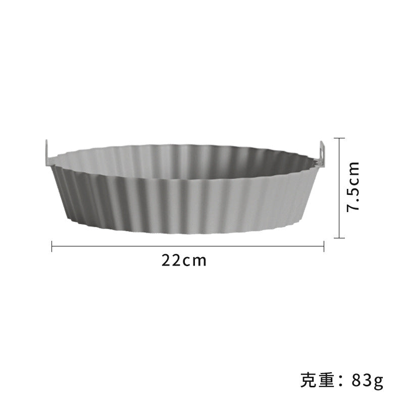hot-selling silicone baking pan, high temperature resistant air fryer, easy to clean round baking mold, for home silicone baking pan