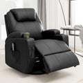Single genuine leather massage heating living room multi-functional sitting and lying lazy zero-reliance wall chair sofa waist suitable for the elderly