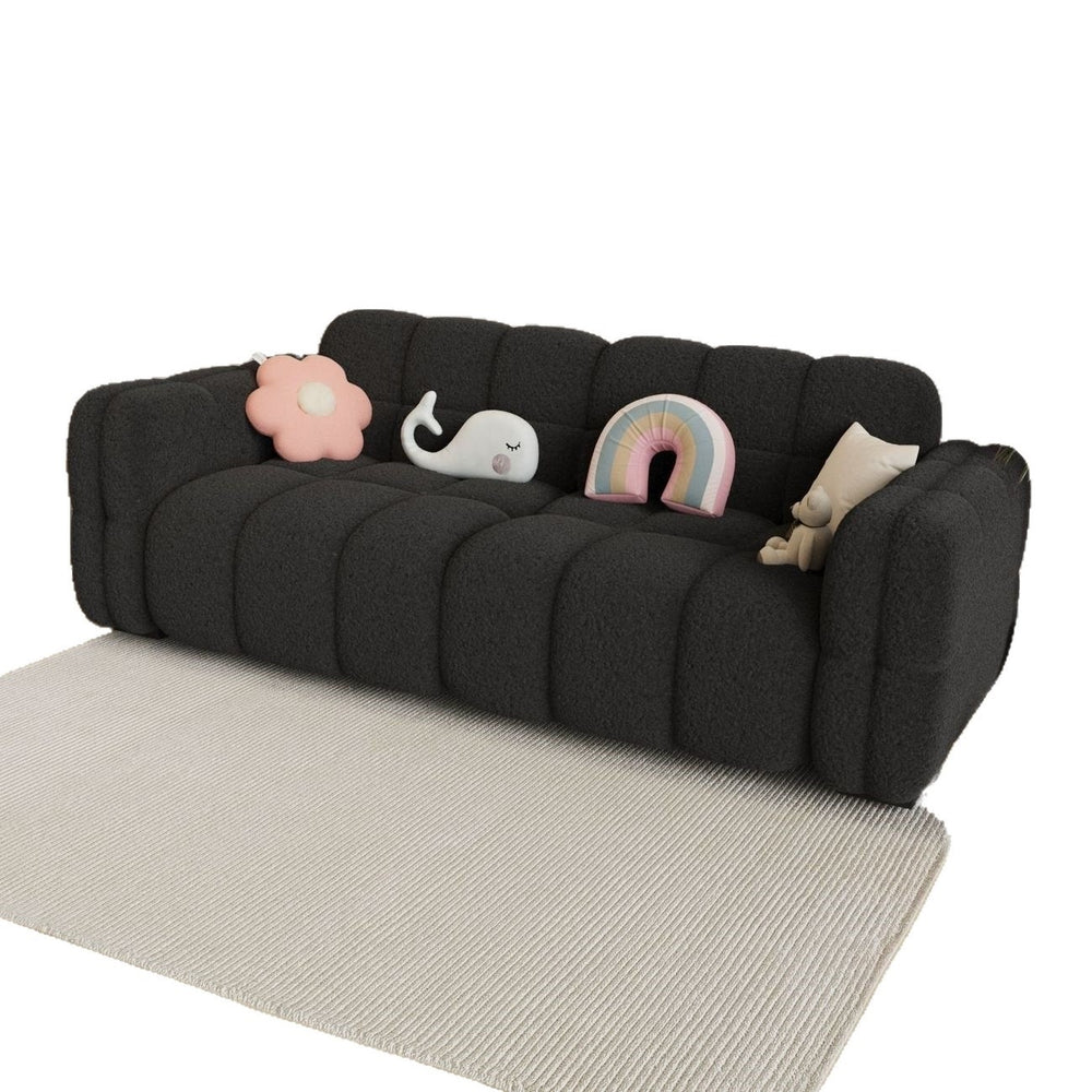 Marshmallow cloud fabric sofa - perfect for small apartments, living rooms, bedrooms, and rental properties. a cozy and comfortable accent sofa for home or office