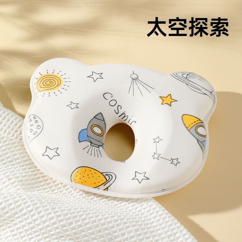 Baby head shaping pillow for 0-6 months and up - memory foam for newborns and infants - corrects head shape and prevents flat head syndrome