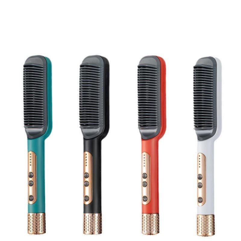 Cross-border electric heating comb with rotating tail straightener Hair straightener Negative ion quick heating adjustable temperature does not hurt hair Portable curling iron