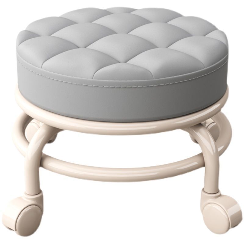 Pulley low stool with universal wheel small stool for home beautiful sewing kids toddler changing shoes wiping floor coffee table baby round stool