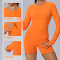 Amazon's new long sleeves yoga wear tight breathable elastic fitness wear professional training sportswear tops t-shirt