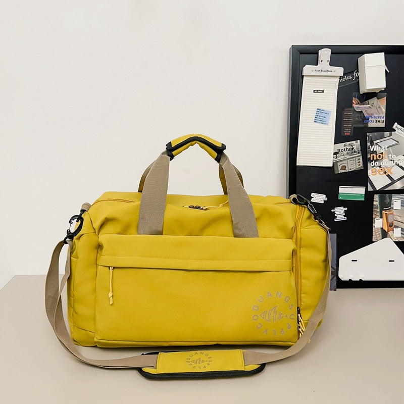 Short-distance large-capacity travel bag Women's tide brand sports fitness bag Multifunctional handbag Shoe compartment Duffel bag Men's