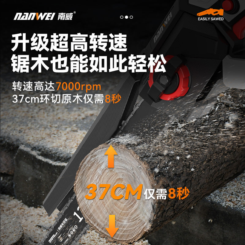 Factory wholesale brushless 12inch electric chainsaw high-speed saw household handheld cordless electric chainsaw logging pruning saw