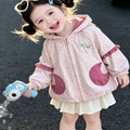 girls' outerwear: new spring/autumn collection - kids' hooded fashion top, stylish and lightweight baby clothes