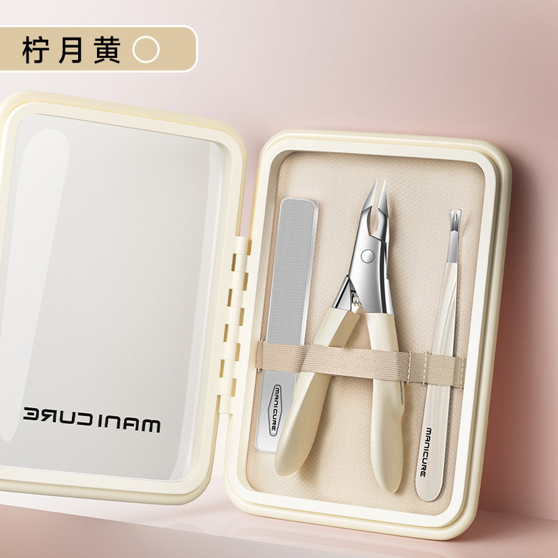 New cuticle nipper manicure set, 5-piece nail clipper kit with precision nippers and single nail clippers tool set