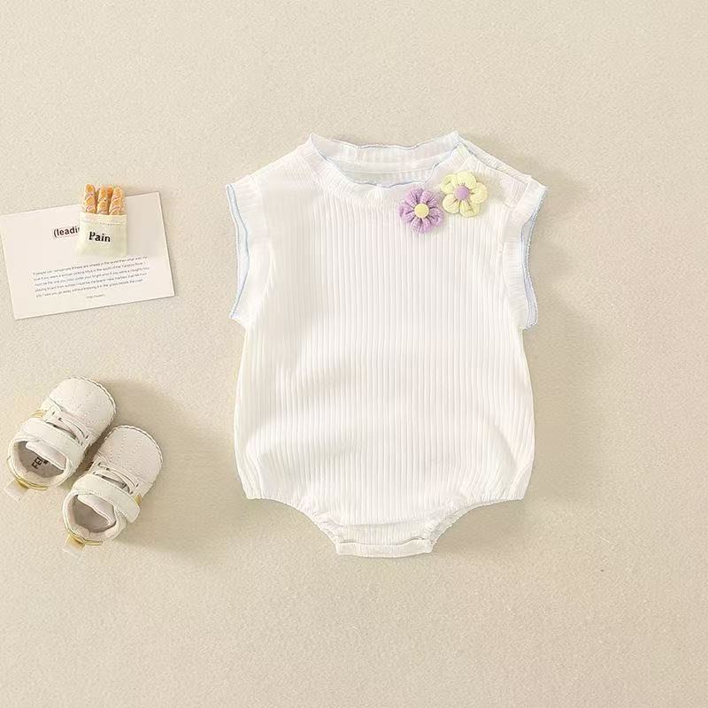 Baby clothes summer thin style baby bodysuit girl baby romper princess full month hundred days outfit summer