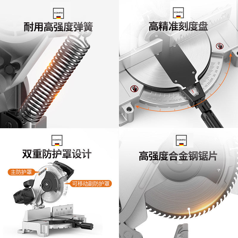 High-precision aluminum cutting machine - 45/90 degree angle cutting, desktop aluminum alloy cutting machine, precision cutting for doors and windows