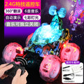 Amazon hot-selling remote control tumbling stunt car - rechargeable electric rc car with music and lights - kids' racing car model