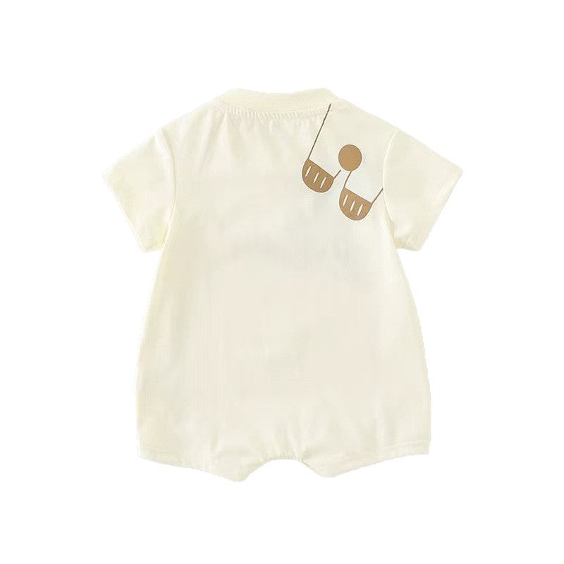Summer cartoon short-sleeve ins style baby clothes - trendy & super cute romper, lightweight outfit for crawling and going out