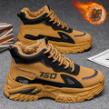 Men's winter new arrival: fleece-lined high-top casual sports boots - height increasing, non-slip, martin boots, thick-soled, wear-resistant work boots for hiking