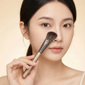 Sloped wooden handle blush contour brush powder brush soft makeup application natural highlight makeup brush portable makeup brush set