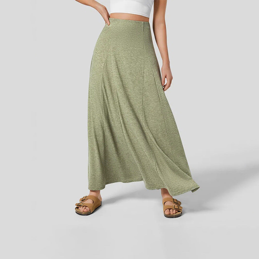 Insfashion cross-border fashioncasualpatchwork large swing knitted loose skirt summernew arrival