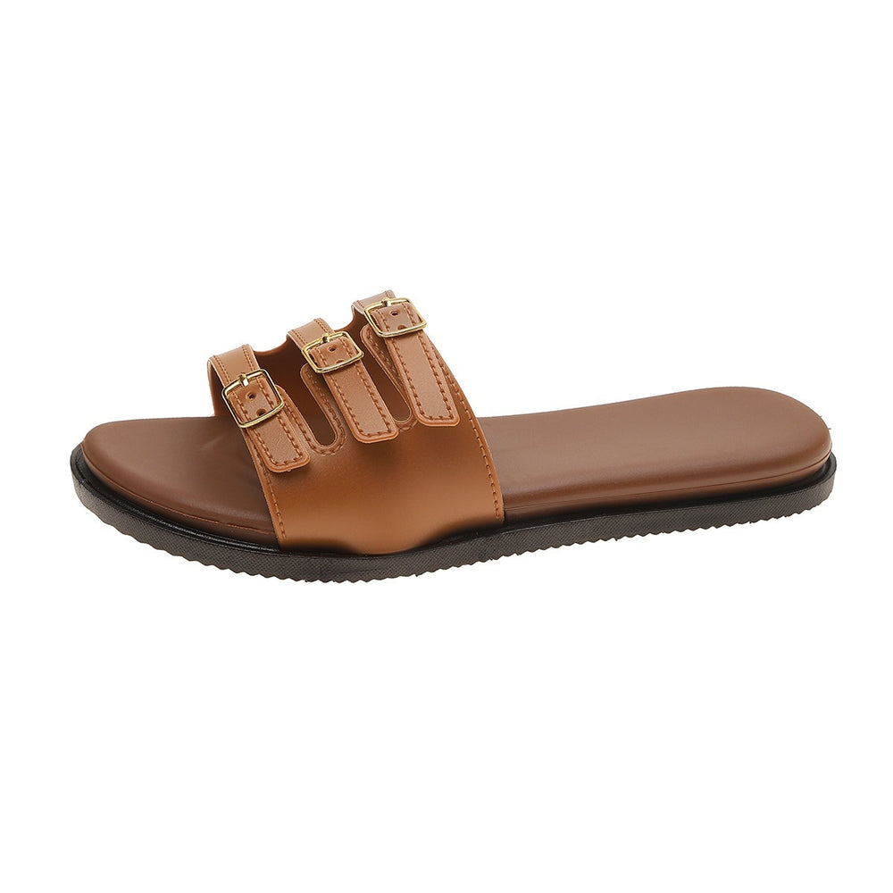 Wholesale foreign trade slippers: retro fairy beach style, new summer soft-soled seaside  french sandals, one-strap slides