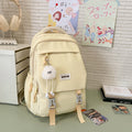Simple solid color lightweight durable student backpack - available in small, medium, and large sizes - perfect for elementary, middle, high school, and university students