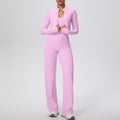 Strappy tank top casual zip-up jacket yoga outfit high-waisted butt-lifting quick-dry fitness set running sports three-piece set