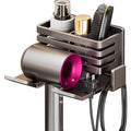 Gun gray toothbrush storage rack hair dryer all-in-one hair dryer punch-free bathroom wall-mounted bracket bathroom