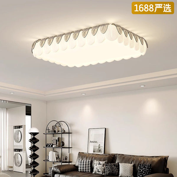[Strict Selection] Cream Wind Creative Leaf Ceiling Light Simple Modern Bedroom Warm Room Dining Room Study Lighting