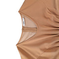 summer new arrival: khaki short-sleeve a-line dress with ruffle trim and decorative buttons - slim-fit, bodycon, and perfect for work