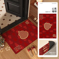 New year's festive doormat - home entrance mat, welcome mat, housewarming rug, red floor mat, 2026 new anti-slip mat