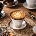 Creative niche style ceramic coffee cup and saucer suitjapanese style mug retro stoneware latte latte cup gift box