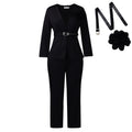 D3343 european and american cross-border women's fashion  autumn/winter new solid color stylish suit pants two-piece set african outfit