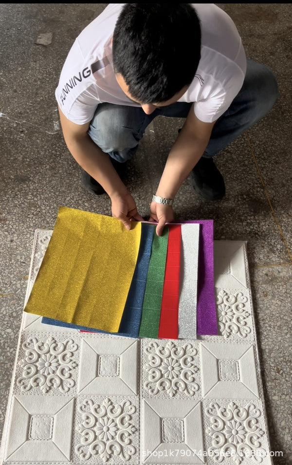 Wall sticker accessories Self-adhesive gold patch Color sticker Diamond does not drop gold powder Bright powder Glitter gold powder paper with glue on the back