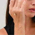 European and american cross-border new fashion light luxury star small niche women's finger chain