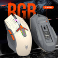 Dazzling silver fox h2 rechargeable rgb illuminated mouse - bluetooth wireless dual-mode mouse - lightweight laptop gaming mouse for esports