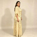 European and american plus-size women's clothing:  summer new arrival - short sleeve v-neck, cinched waist, ruched mesh panel long dress