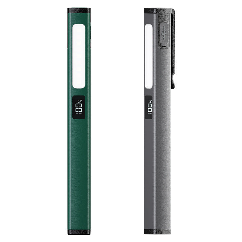 Cross-border new LED mini three-light source medical flashlight pen light USB charging with magnetic suction multi-function work light