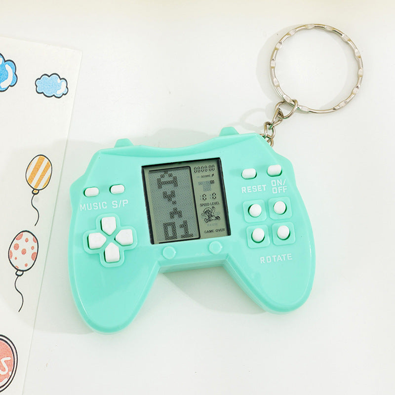 Mini tetris game console keychain - retro handheld arcade - nostalgic backpack charm - wholesale for street vendors