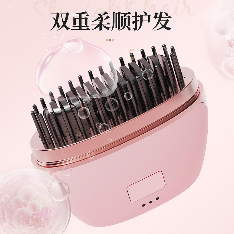 mini straightening comb is easy to carry and can be used to smooth hair without pulling it. warm ceramic heating reduces hair damage