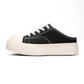 Men's summer slip-on office loafers, closed-toe half-slippers, chunky sole men's casual leather sneakers