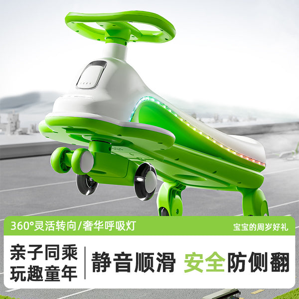 New twist car, baby boy and girl gifts, anti-rollover, sitting in a double toy car, 1-6 years old yo-yo car