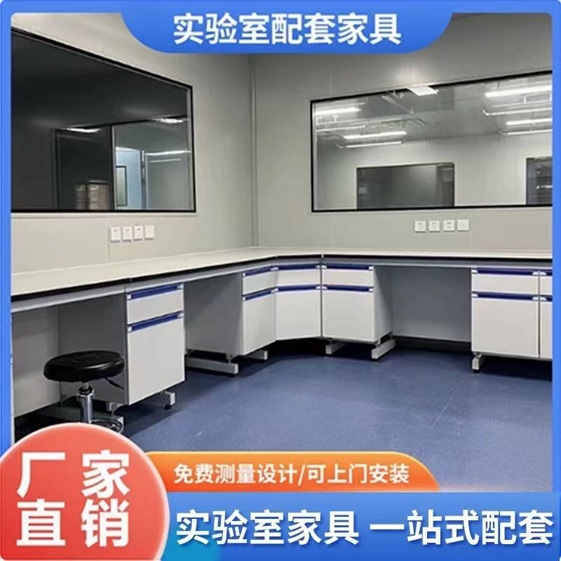 Laboratory workbench All-steel experimental bench Laboratory operation bench PP side bench Steel and wood central bench Fume hood Hanging cabinet