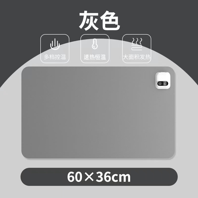 Heated mouse pad - extra large electric heating pad for winter, desk mat for office, desktop pad for students, computer writing, hand warmer